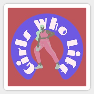 Girls Who Lift Purple & Rose Sticker